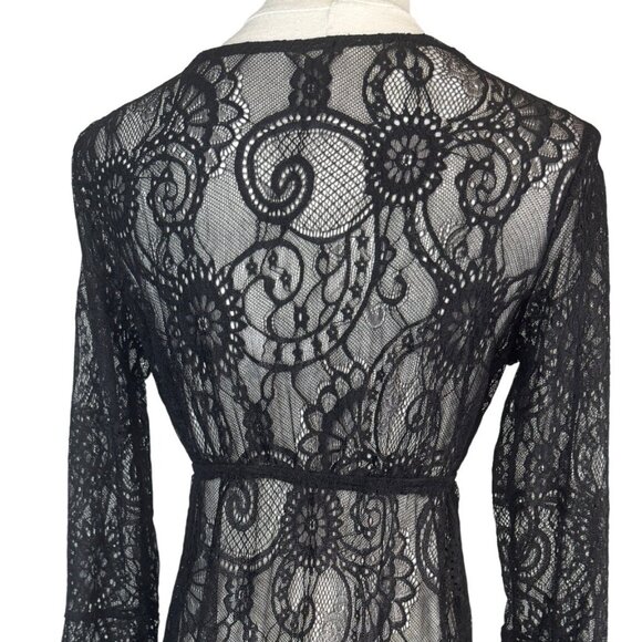 NEW Boho Gypsy 3XL Beach Goddess Swim Cover Up Black - Picture 9 of 12